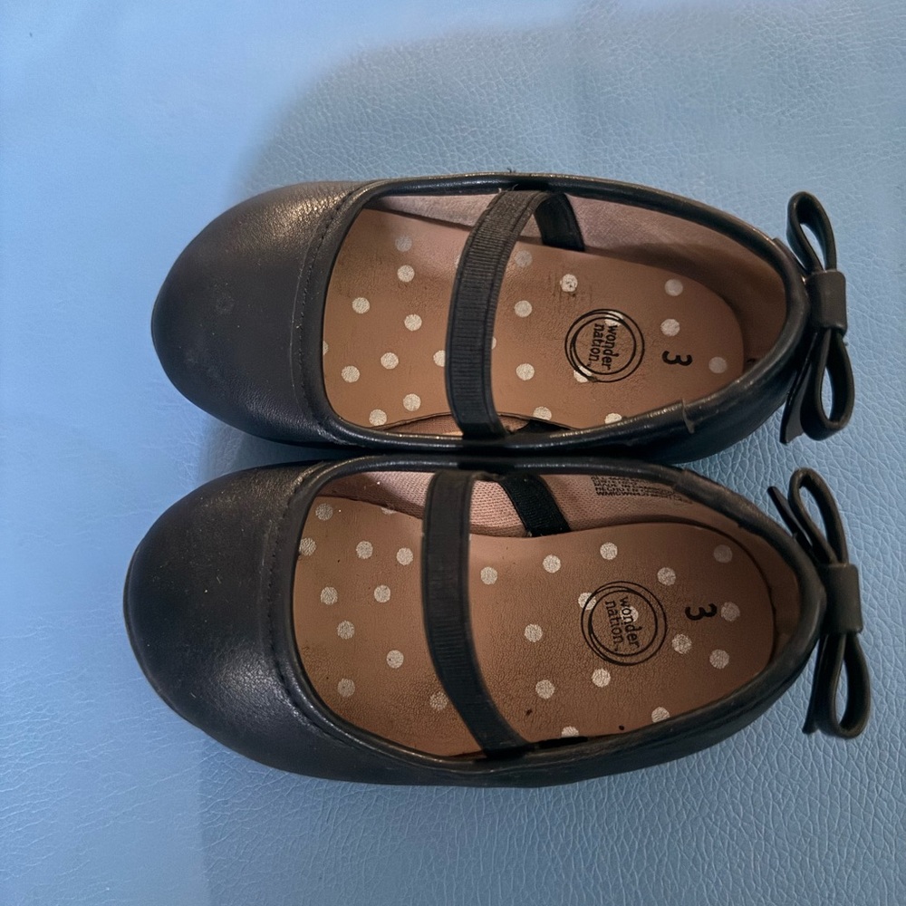 Black Kids Shoes with Bow